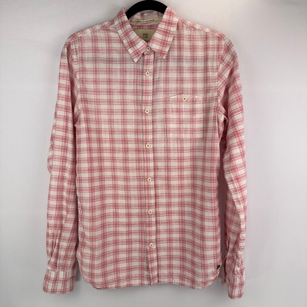 Scotch & Soda Plaid Gingham Button Up Shirt Size S